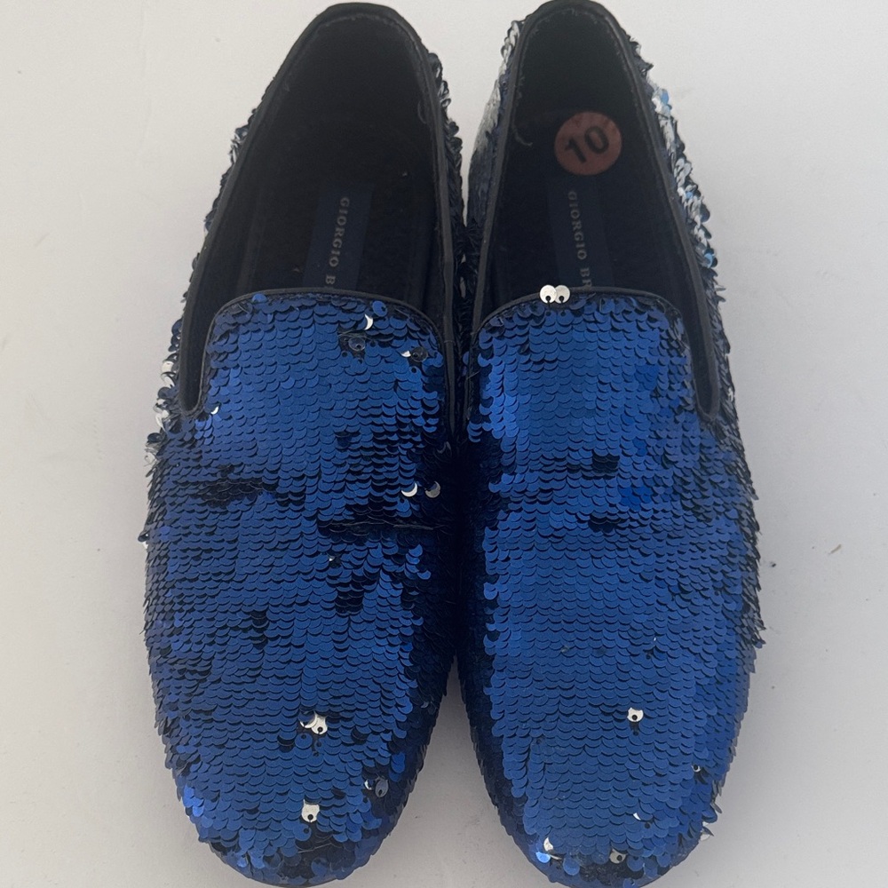 Giorgio Brutini Blue Sequin Men's Shoes